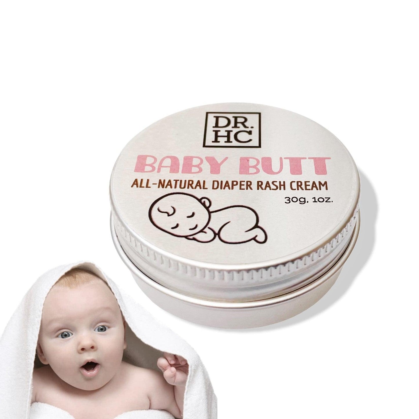 DR.HC Baby Butt All-Natural Diaper Rash Cream (30g, 1oz.)