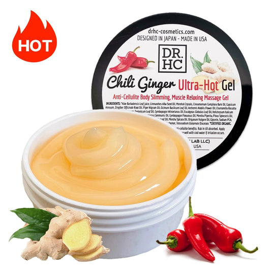 DR.HC Chili Ginger Ultra-Hot Gel (60g, 2.1oz.) (Anti-Cellulite Body Slimming, Muscle Relaxing Massage Gel)
