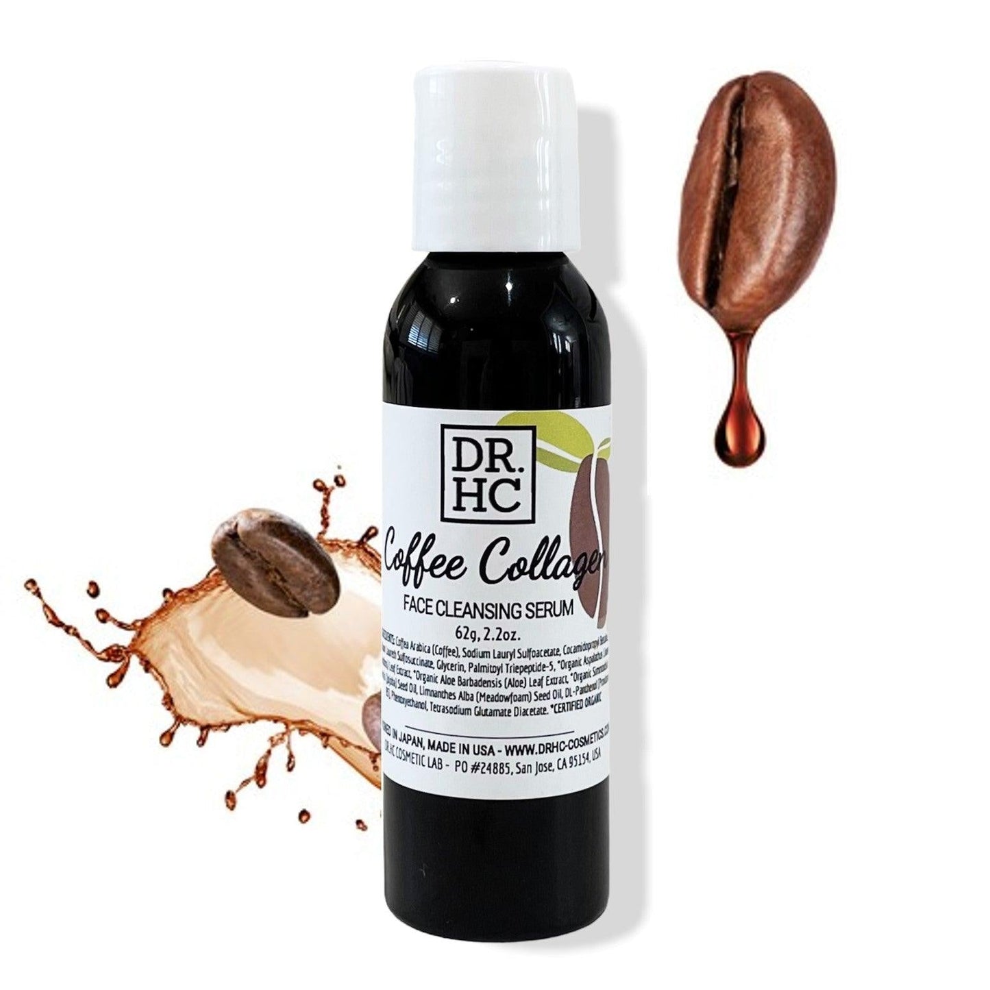 DR.HC Coffee Collagen Face Cleansing Serum (62g, 2.2oz.) (Skin brightening, Firming & Lifting, Detoxifying, Anti-acne...)