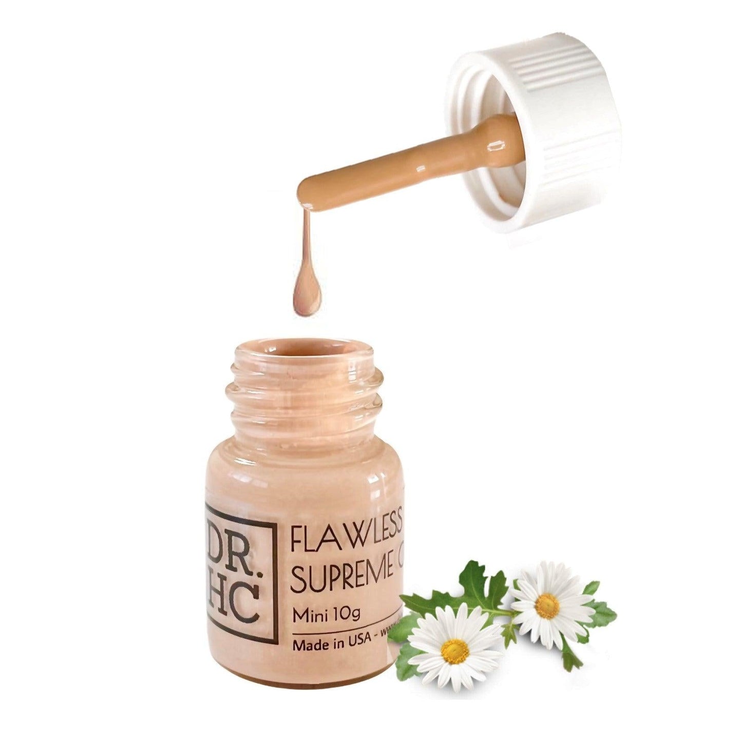 DR.HC Flawless Supreme CC 6 in 1 Nourishing Cream Foundation (5 Shades) (30g, 1oz.) (Natural UV Care, Skin brightening, Anti-acne, Anti-aging...)