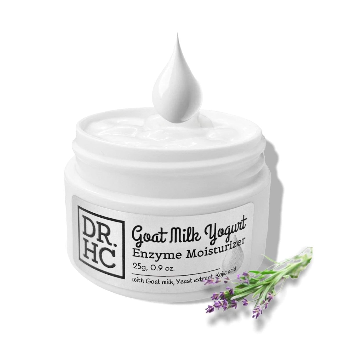 DR.HC Goat Milk Yogurt Enzyme Moisturizer (25g, 0.9oz.) (with Goat Milk, Yeast Extract, Kojic Acid) (Skin brightening, Skin Recovery, Anti-aging, Anti-acne...)