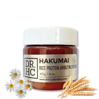 DR.HC Hakumai Rice Protein Arbutin Cream (25~40g, 0.9~1.4oz) (Skin brightening, Anti-acne, Anti-blemish, Anti-aging...)