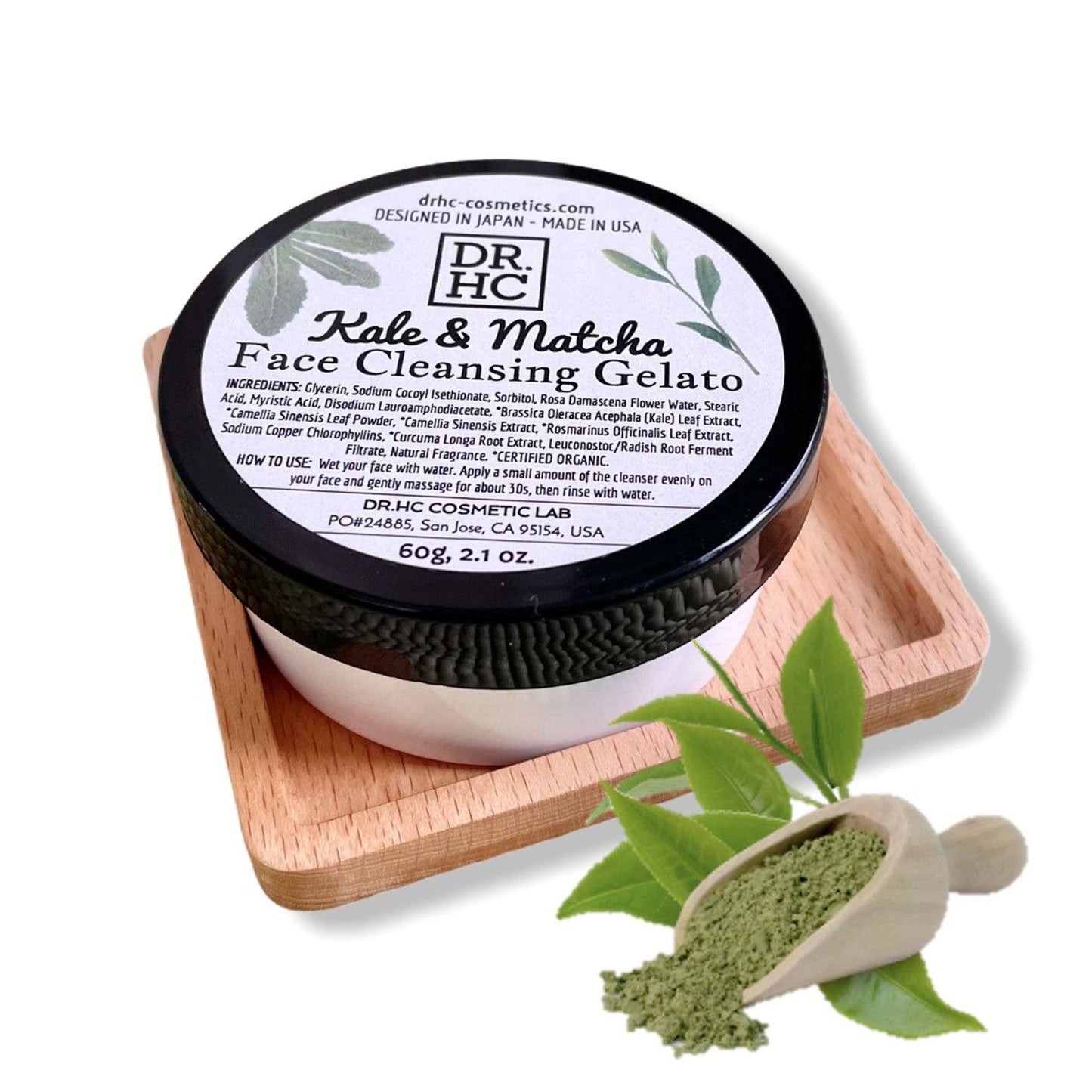 DR.HC Kale & Matcha - Face Cleansing Gelato (60g, 2oz) (Skin brightening, Anti-aging, Anti-inflammatory, Anti-acne...)