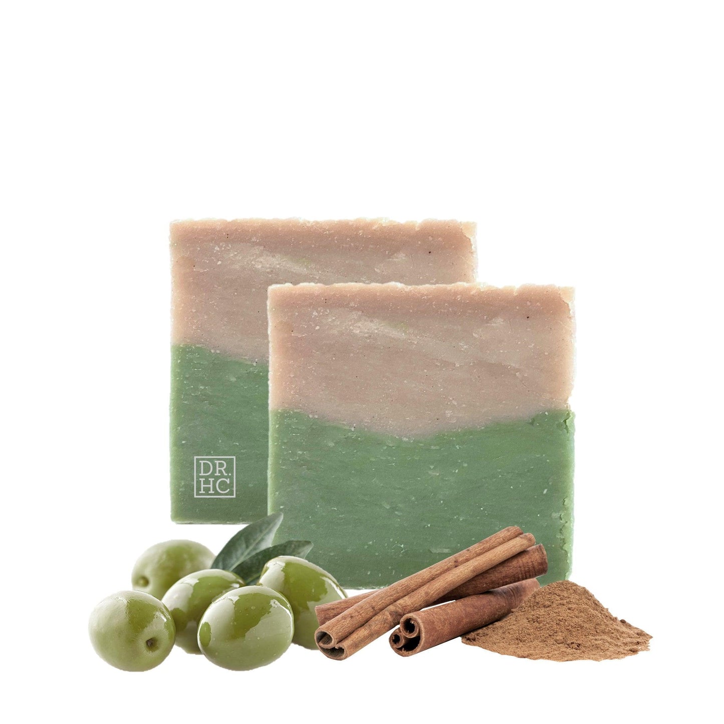 DR.HC Olive Mineral Clay All-Natural Skincare Face Soap (110g, 3.8oz) (Anti-aging, Anti-acne, Detoxifying, Pore minimizing...)