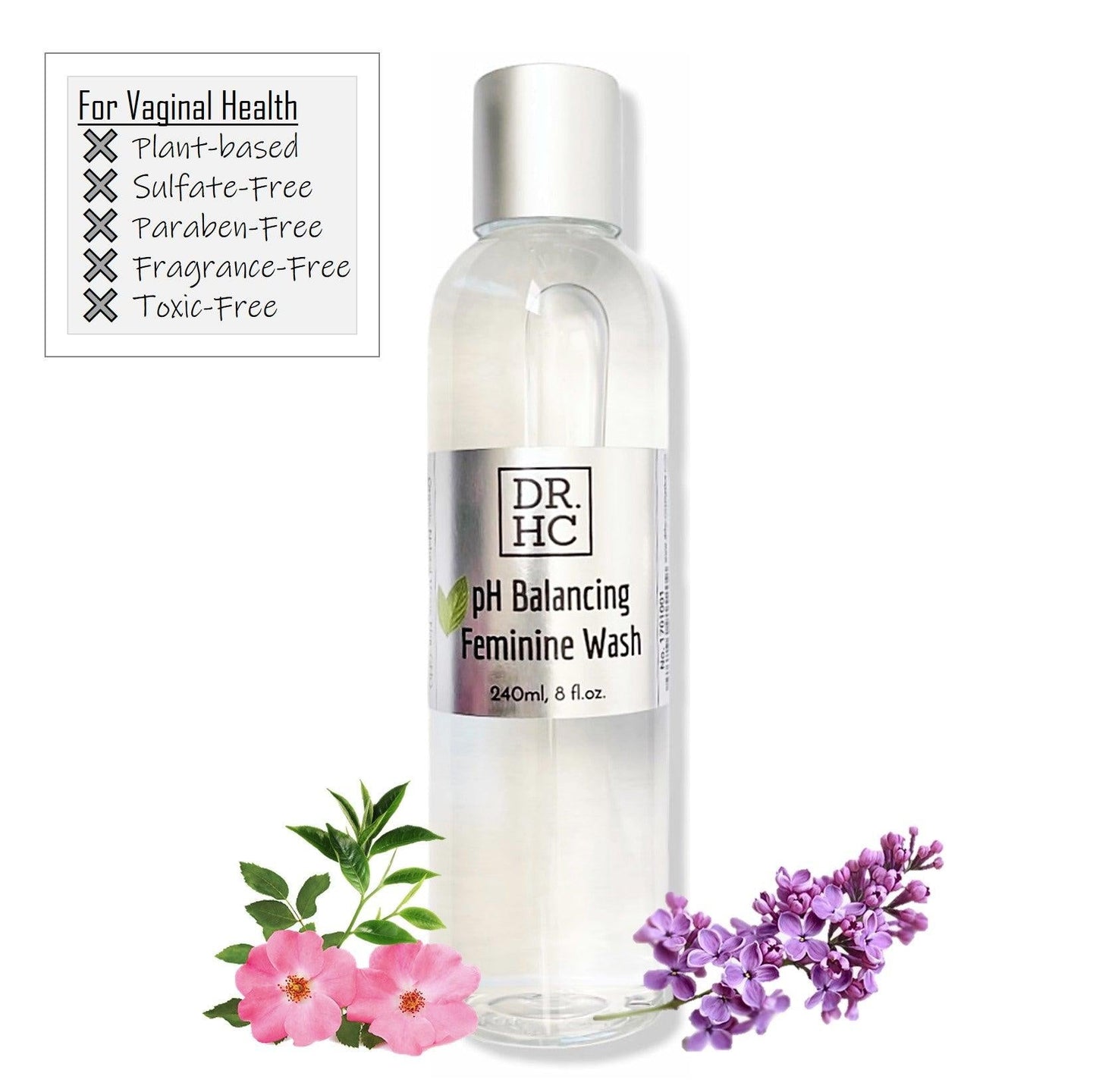 DR.HC pH Balancing Feminine Wash (240ml, 8fl.oz.) (pH Balancing, Deodorant, Anti-itching, Anti-dryness, Anti-inflammatory..)