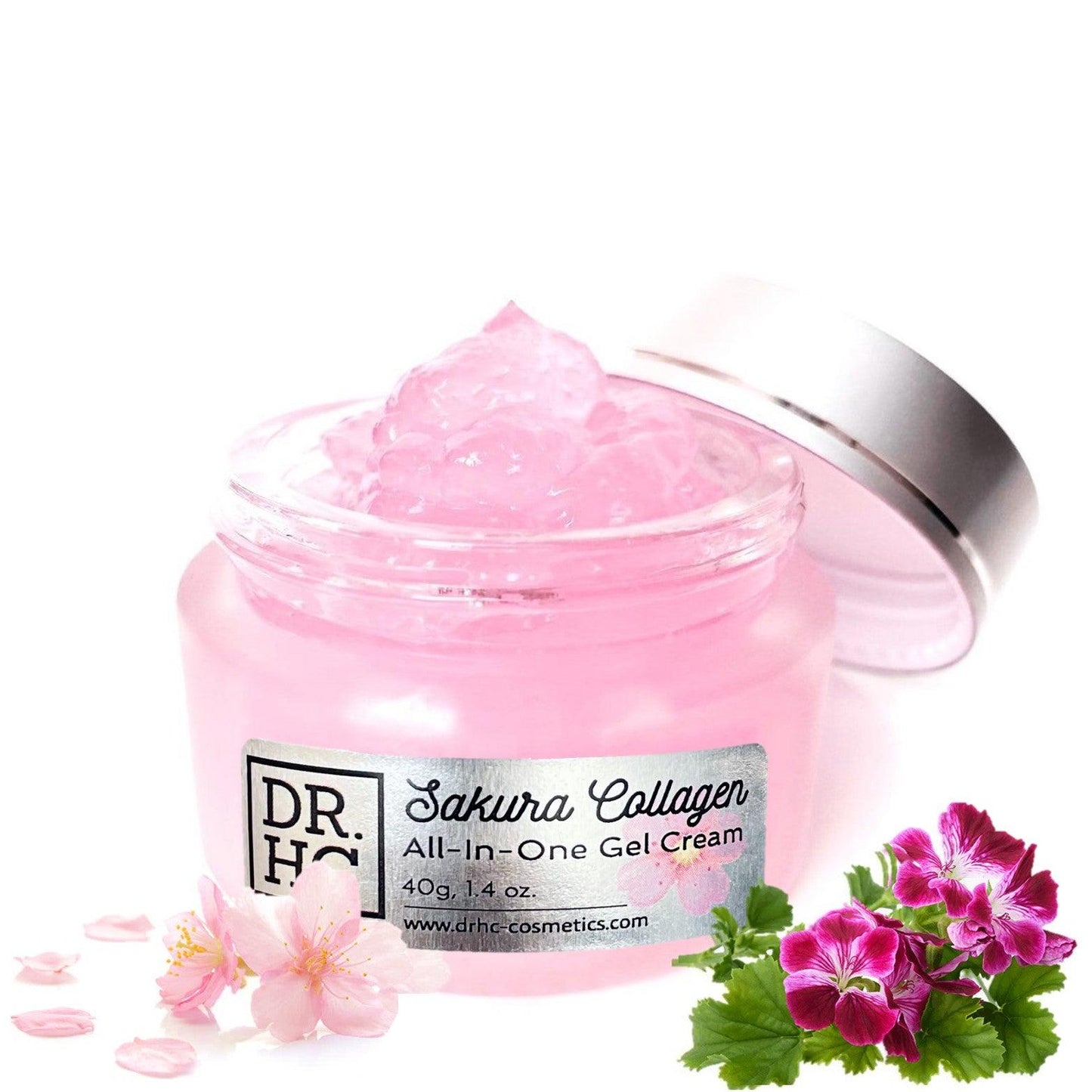 DR.HC Sakura Collagen All-In-One Gel Cream (25~40g, 0.9~1.4oz.) (Collagen support, Skin firming, Brightening, Anti-scar...)