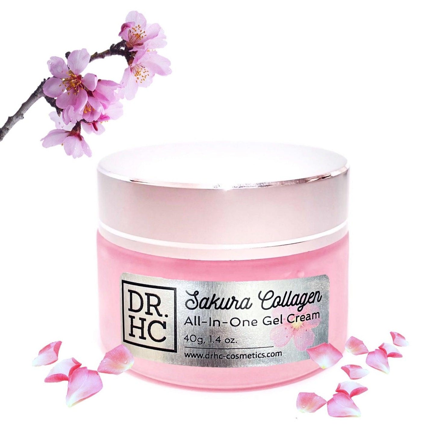 DR.HC Sakura Collagen All-In-One Gel Cream (25~40g, 0.9~1.4oz.) (Collagen support, Skin firming, Brightening, Anti-scar...)