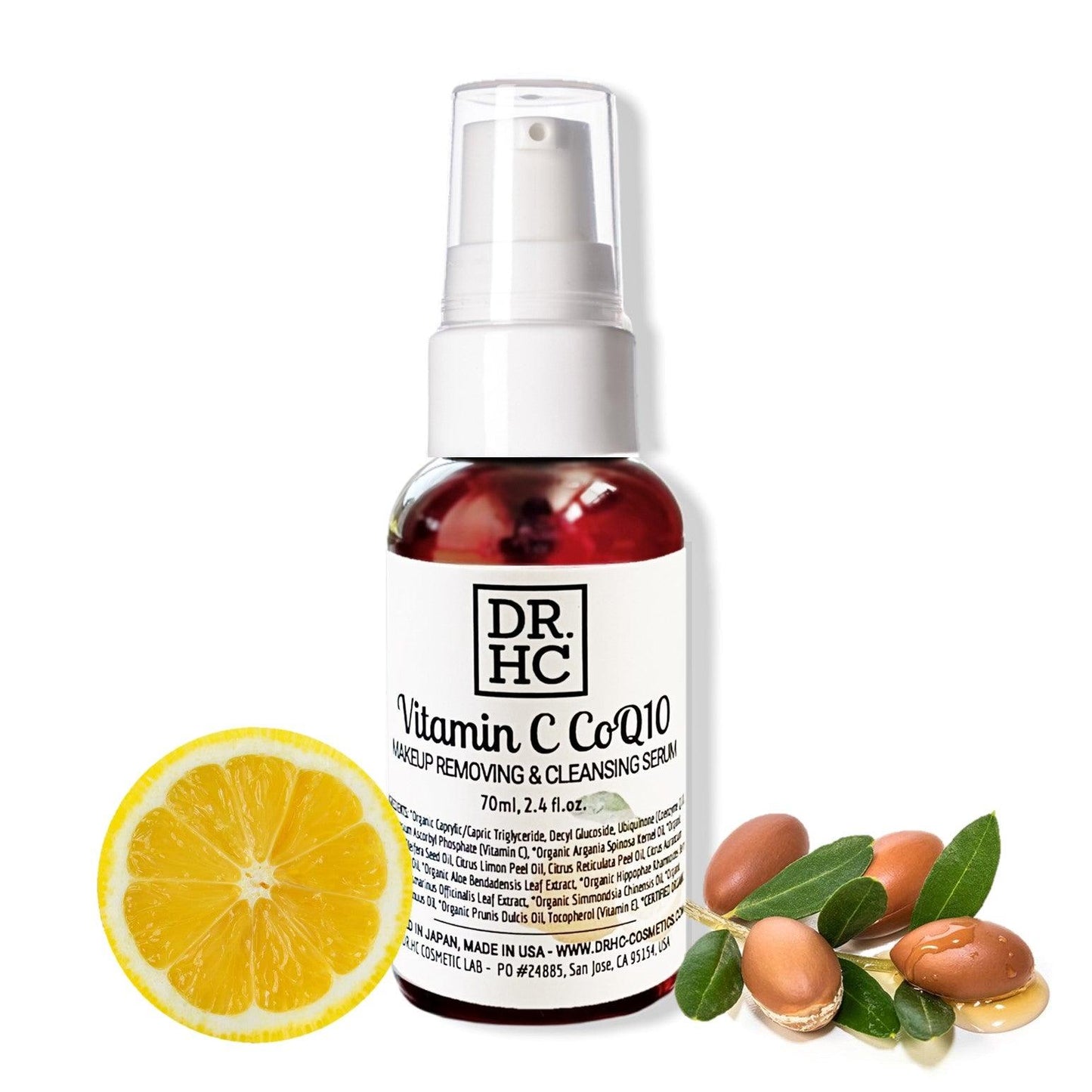 DR.HC Vitamin C CoQ10 Makeup Removing & Cleansing Serum (70ml, 2.4 fl.oz.) (Firming, Skin toning, Anti-aging, Anti-inflammatory...)