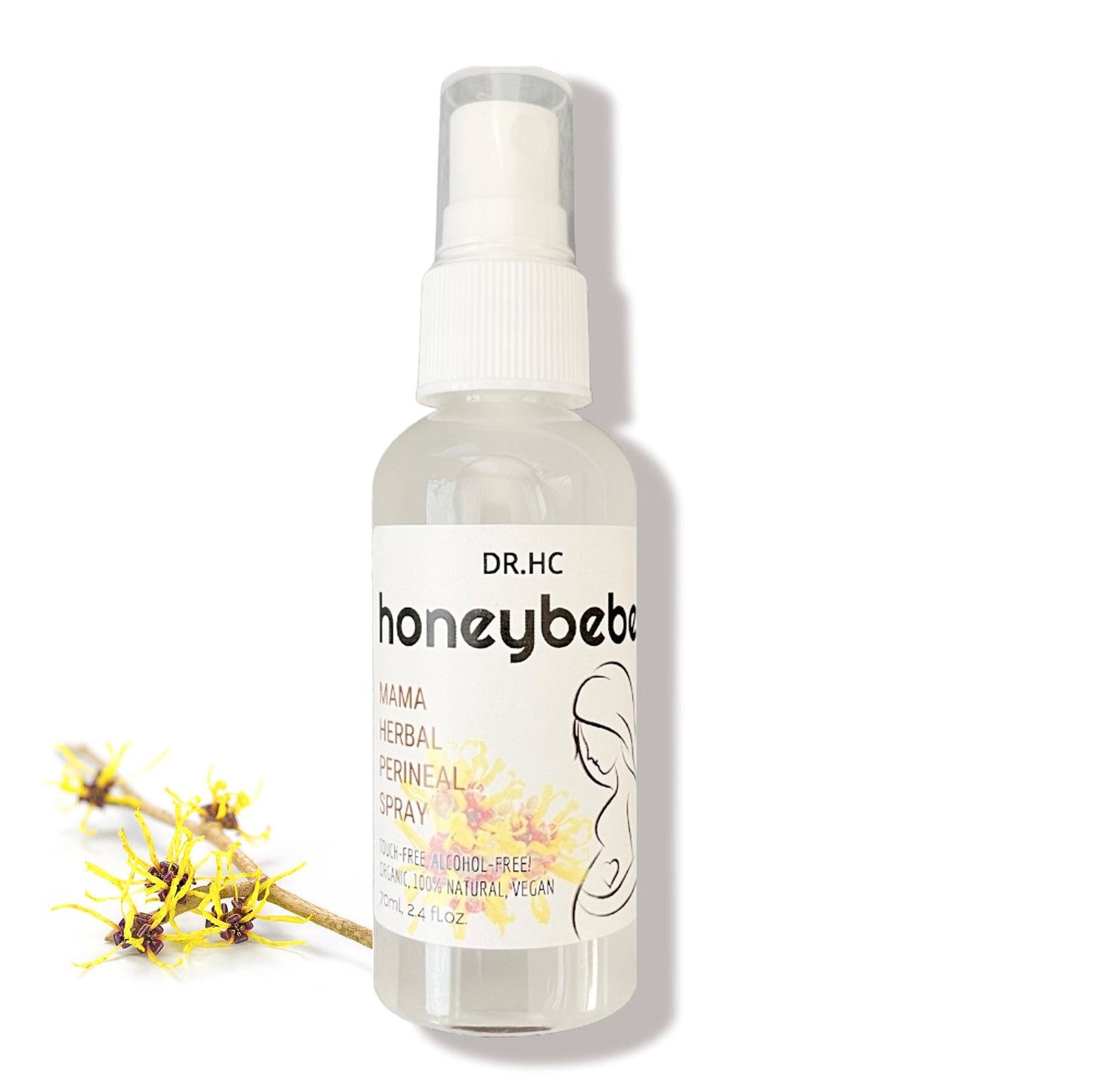 DR.HC Honeybebe' Mama Herbal Perineal Spray for Postpartum Recovery (100% Organic, Natural & Vegan) (70ml, 2.4 fl.oz.)